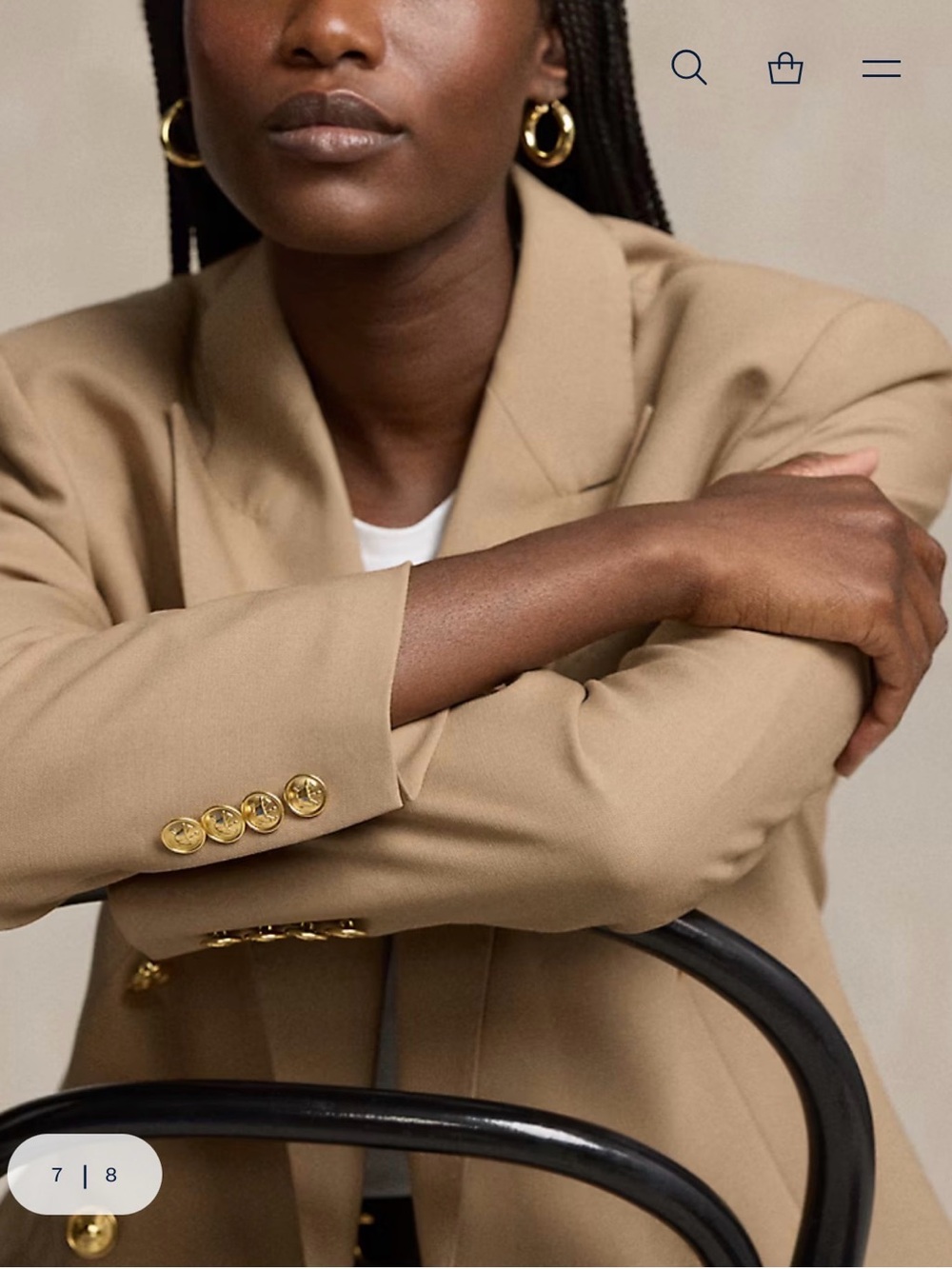 Polo by Ralph Lauren Women’s Double-Breasted Doeskin Wool Blazer Size 6 $698 - Picture 4 of 12